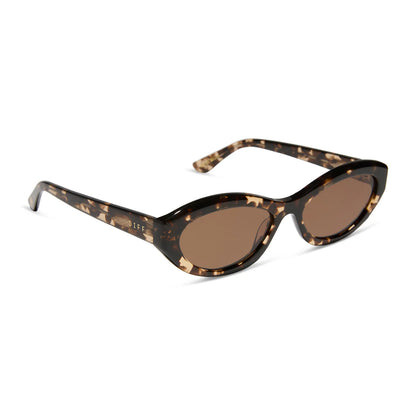 Diff Eyewear Dolce Bella Espresso Tortoise Frame with Brown Lens Sunglasses