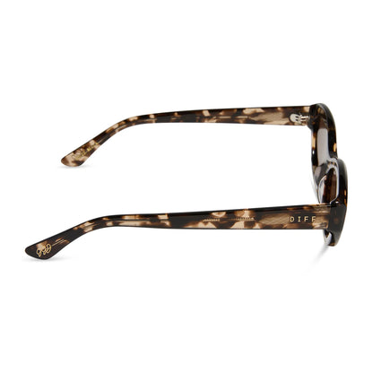 Diff Eyewear Dolce Bella Espresso Tortoise Frame with Brown Lens Sunglasses