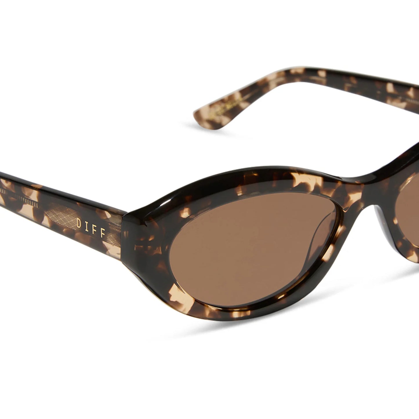 Diff Eyewear Dolce Bella Espresso Tortoise Frame with Brown Lens Sunglasses