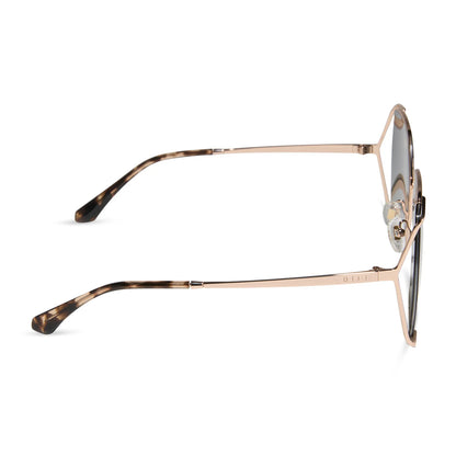 Diff Eyewear Donna IV Champagne Frame with Gray Lens Sunglasses