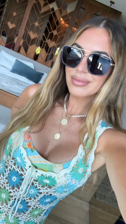 Jordan Gold Royal Temple Frame with Midnight Polarized Lens Sunglasses