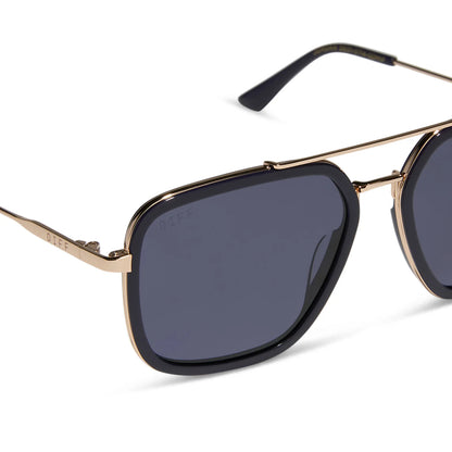 Jordan Gold Royal Temple Frame with Midnight Polarized Lens Sunglasses