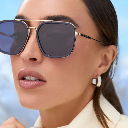 Jordan Gold Royal Temple Frame with Midnight Polarized Lens Sunglasses