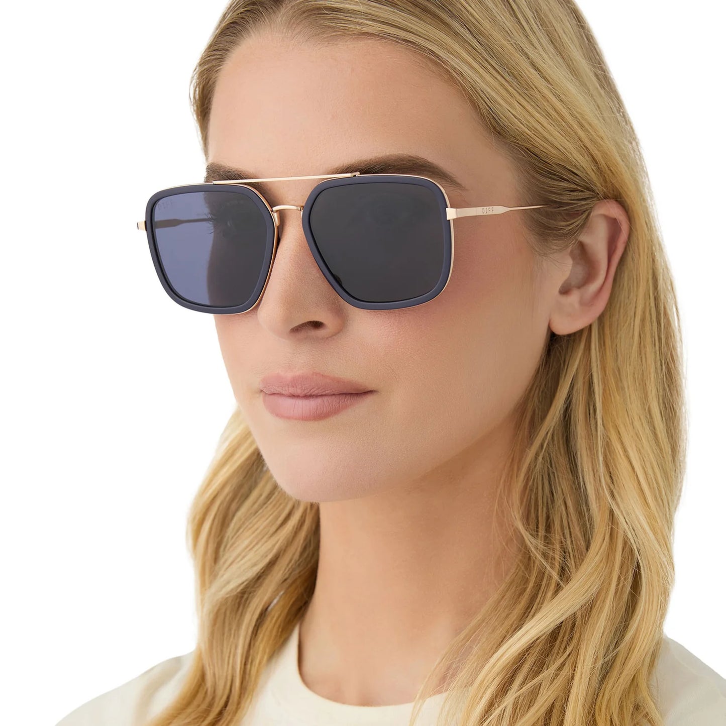 Jordan Gold Royal Temple Frame with Midnight Polarized Lens Sunglasses