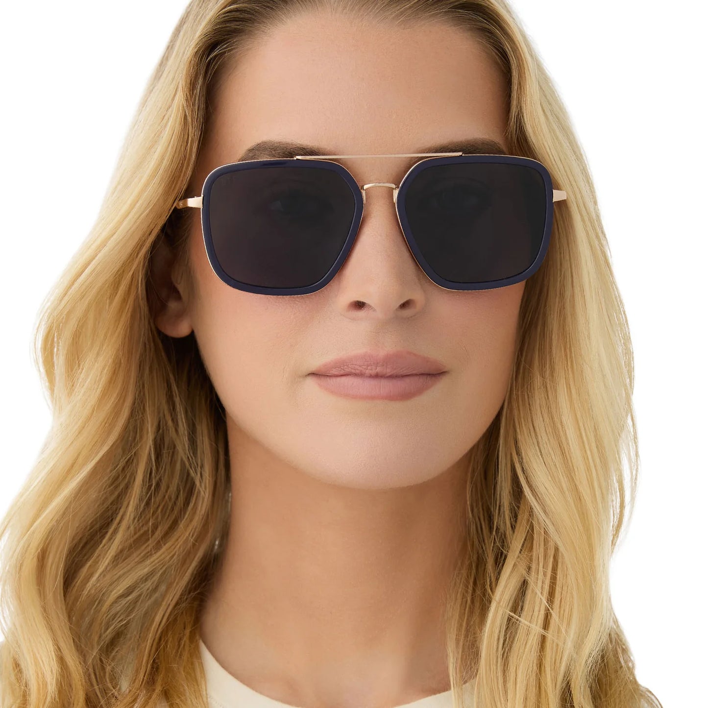 Jordan Gold Royal Temple Frame with Midnight Polarized Lens Sunglasses