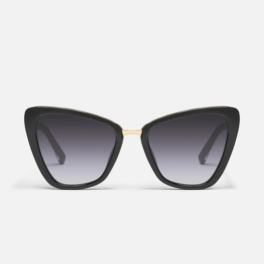 All Talk Black Frame and Smoke Lens Sunglasses