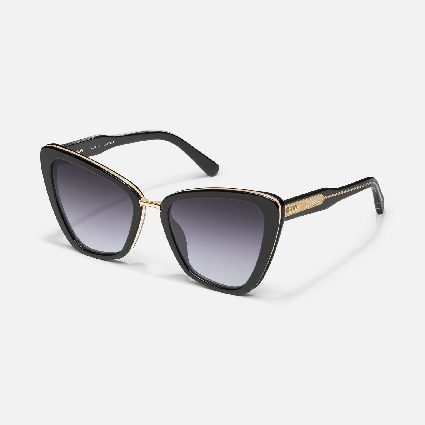 All Talk Black Frame and Smoke Lens Sunglasses