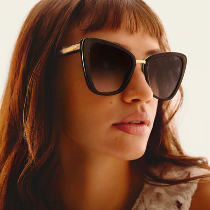 All Talk Black Frame and Smoke Lens Sunglasses
