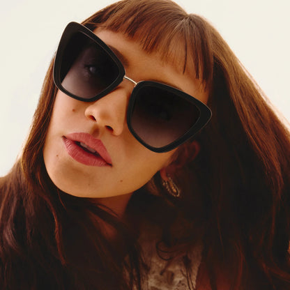 All Talk Black Frame and Smoke Lens Sunglasses