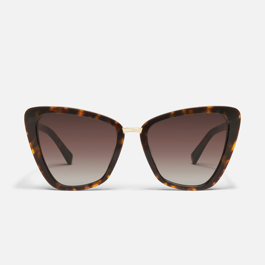 All Talk Brown Tort Frame and Brown Lens Sunglasses