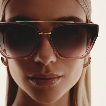 Sweet Talker Chocolate Peony Frame and Brown Lens Sunglasses