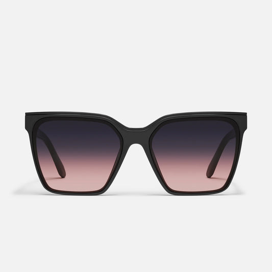 Level Up Black Frame and Plum Lens Sunglasses