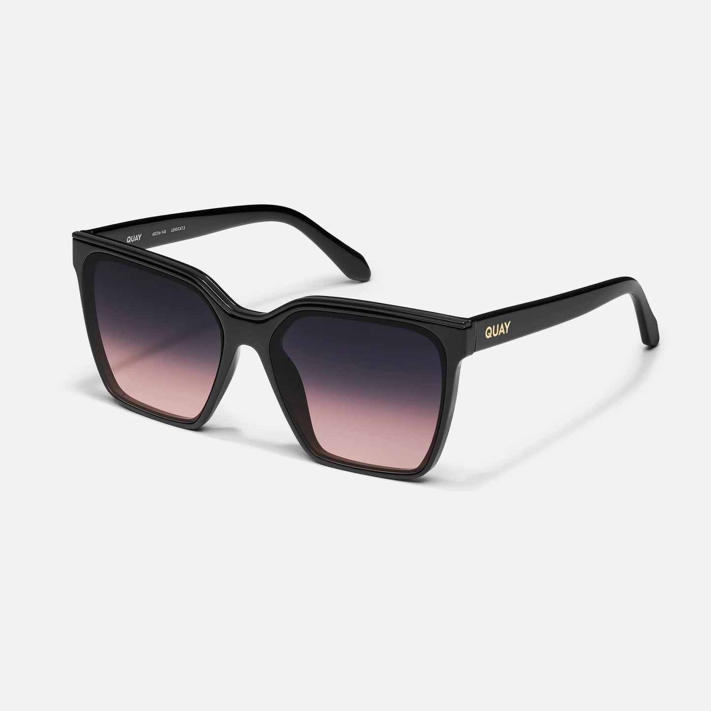 Level Up Black Frame and Plum Lens Sunglasses
