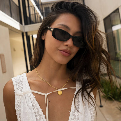 Vibe Check Black Frame and Black Lens Sunglasses