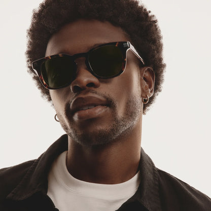 The Weekender Dark Tortoise Frame with Green Lens Sunglasses