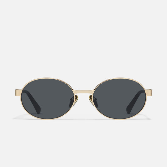 Quay - Anyways Gold Frame and Black Lens Sunglasses