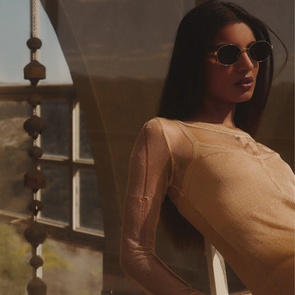 Anyways Gold Frame and Black Lens Sunglasses