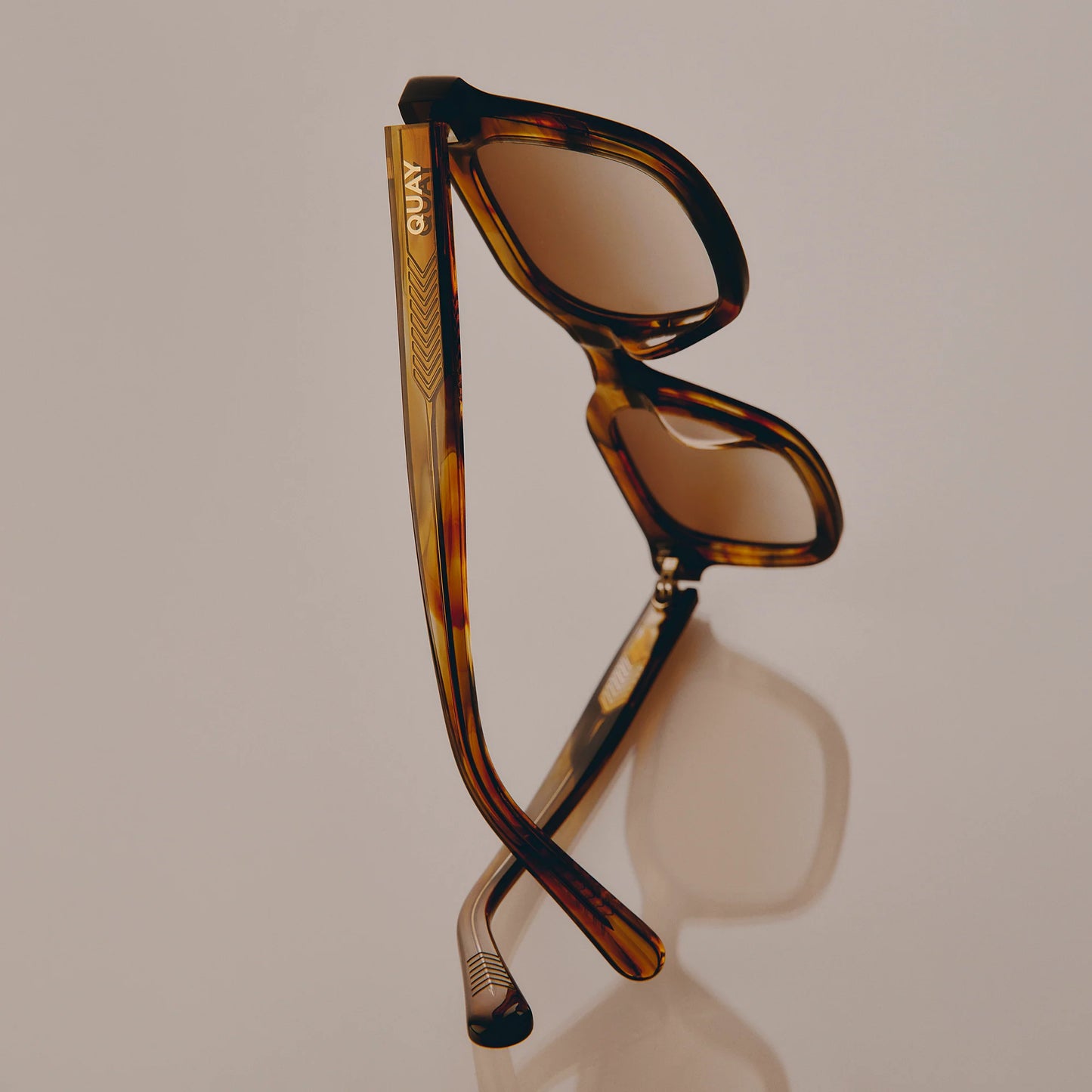 Game Over Coffee Swirl Frame Sepia Lens Sunglasses
