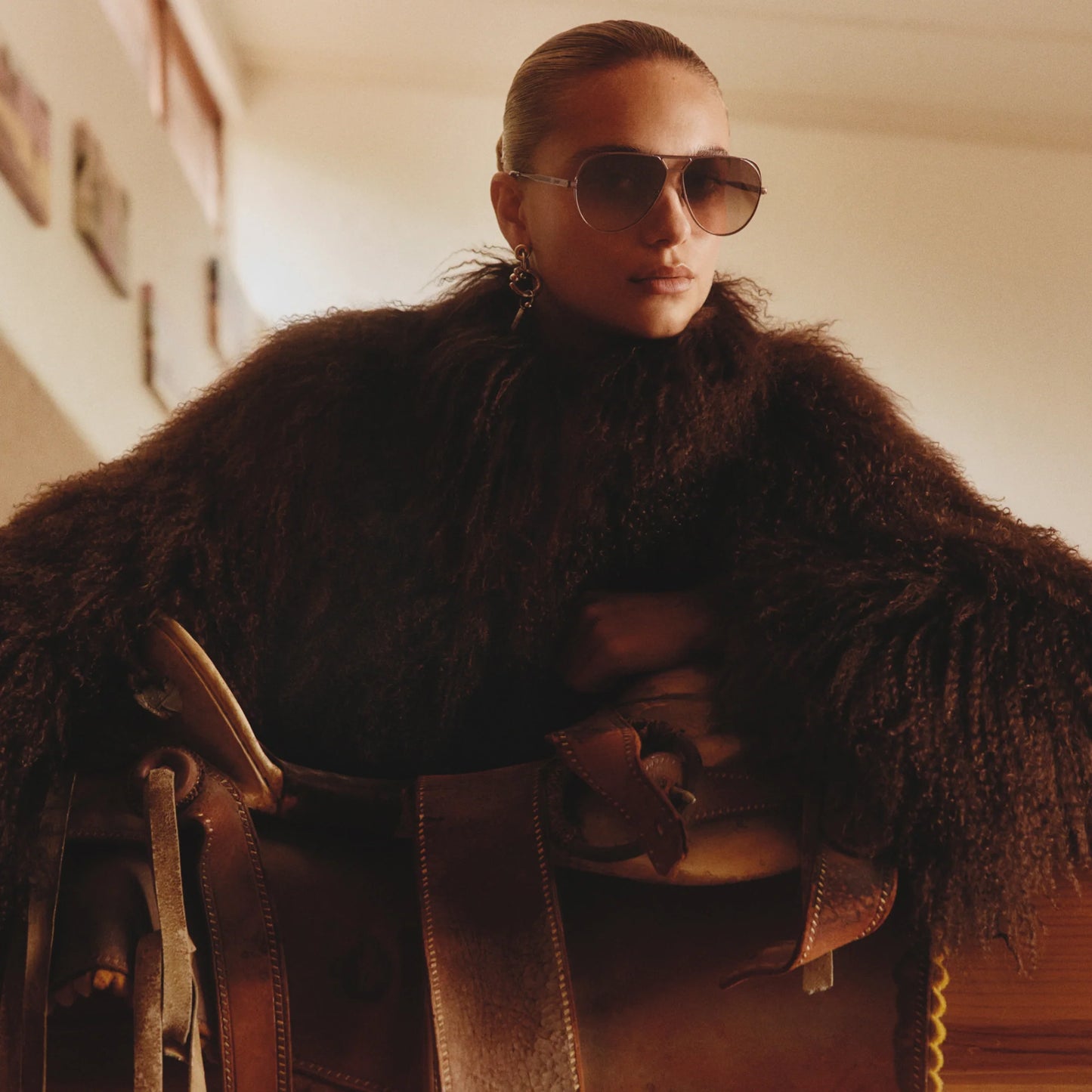 Open Tab Chocolate Frame and Brown Fawn Lens Sunglasses