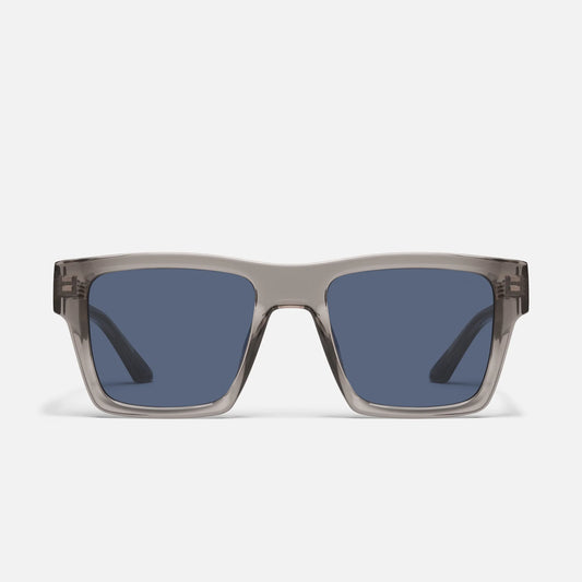 Quay - Fast Lane Gray Frame with Navy Mirror Polarized Lens Sunglasses