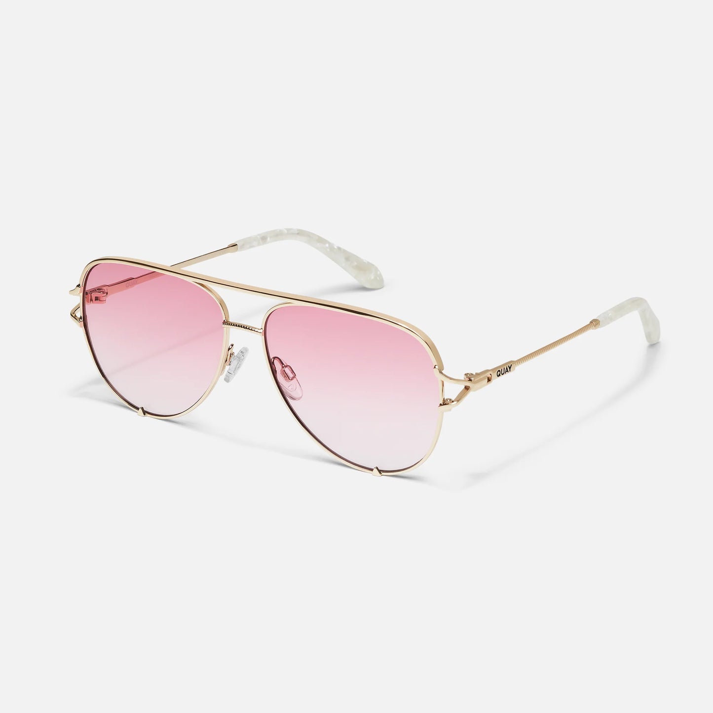 High Key Twist Gold Frame and Light Peony Lens Sunglasses