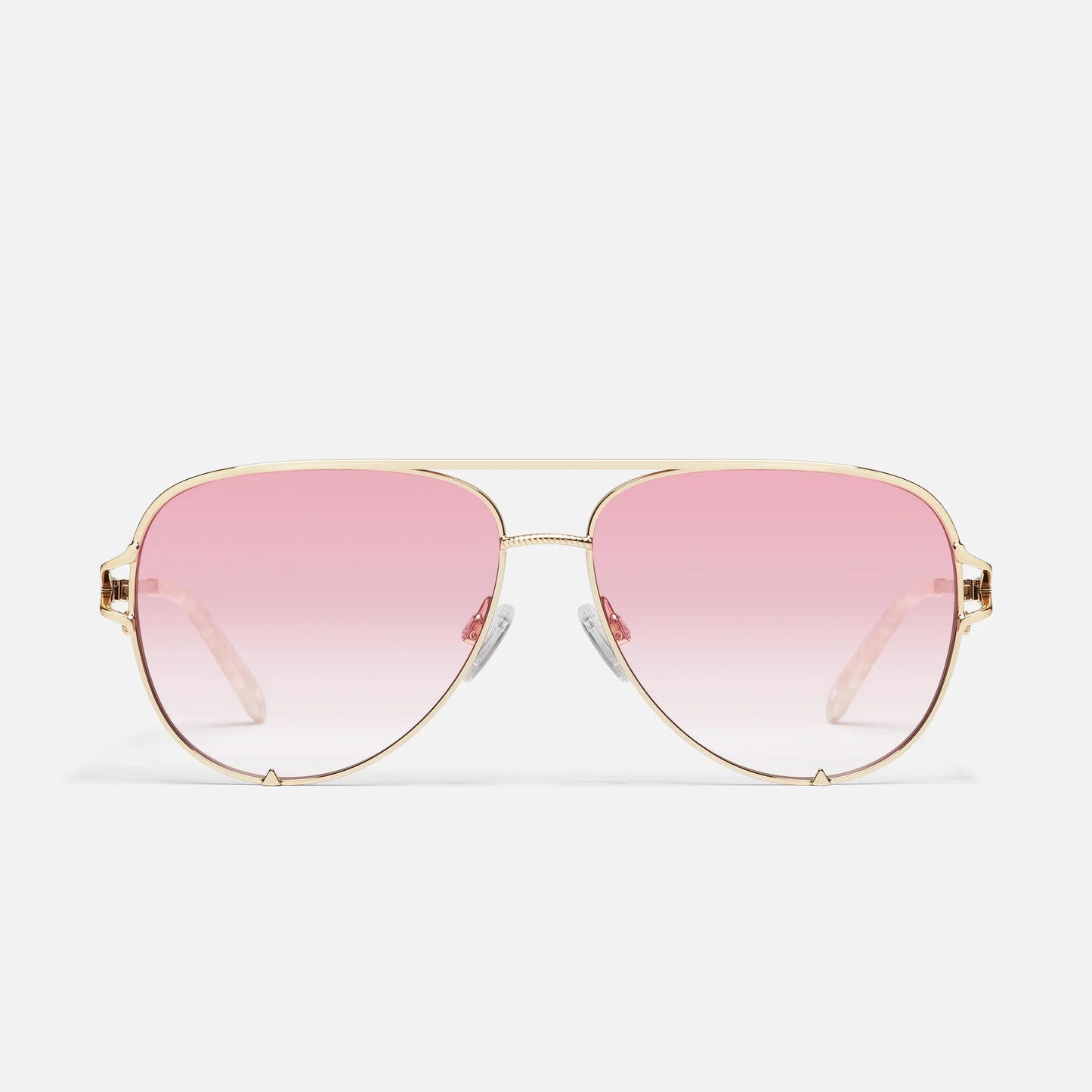 High Key Twist Gold Frame and Light Peony Lens Sunglasses