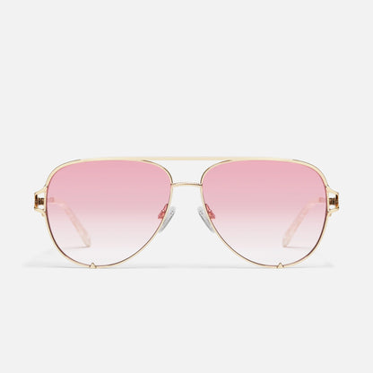 High Key Twist Gold Frame and Light Peony Lens Sunglasses