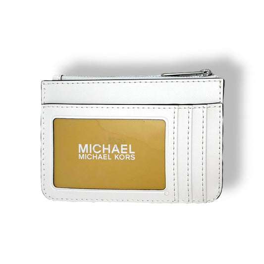 Michael Kors White Jet Set Travel Small Coin Pouch