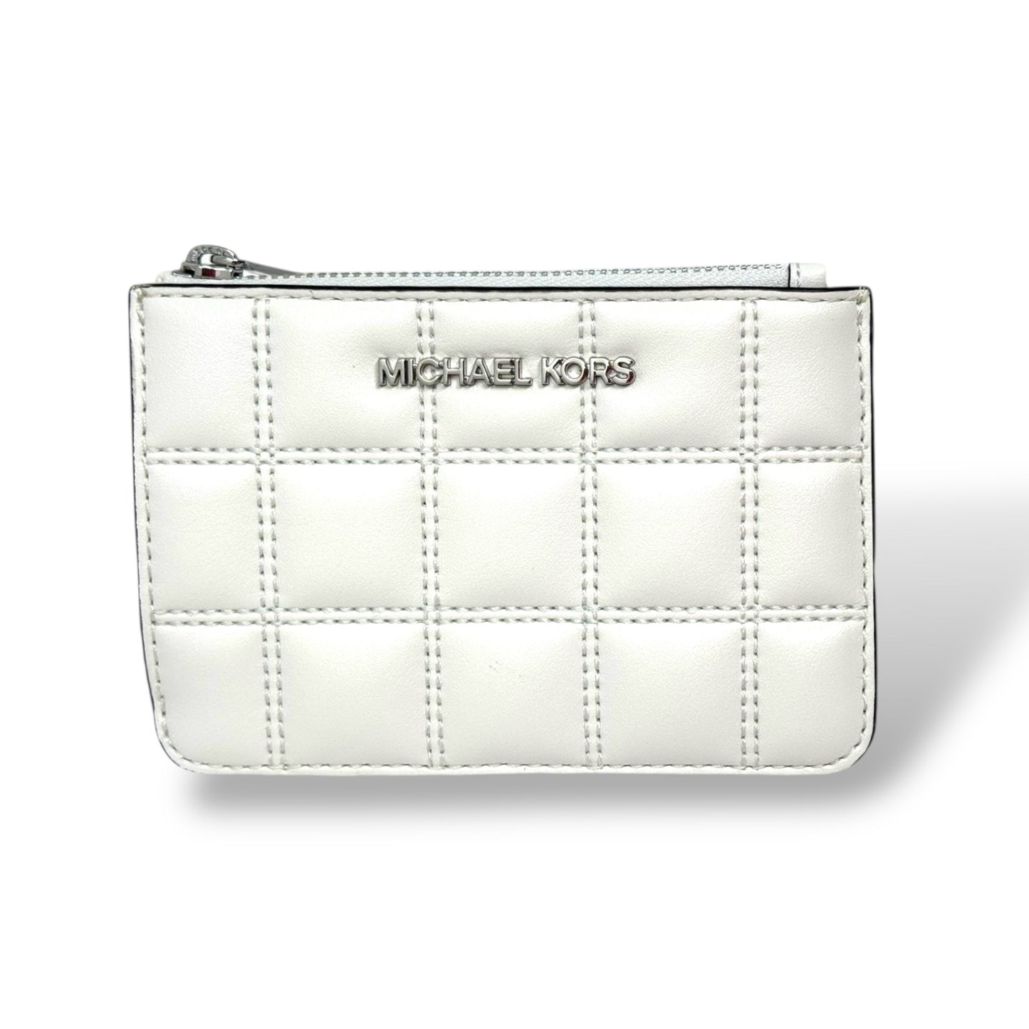 Michael Kors White Jet Set Travel Small Coin Pouch