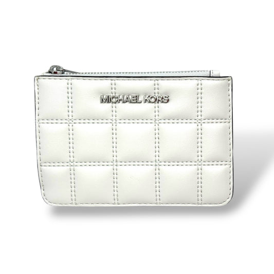 Michael Kors White Jet Set Travel Small Coin Pouch
