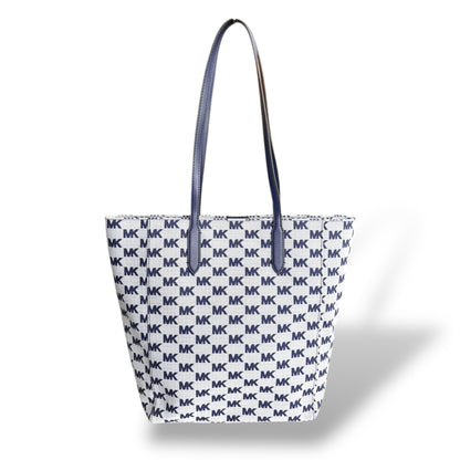 Michael Kors Vincent Large Logo Jacquard Tote W/Card Holder Attachment