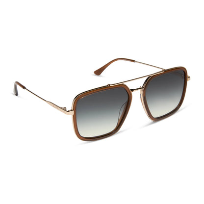 Jordan Whiskey Gold Grey Gradient Lens Sunglasses