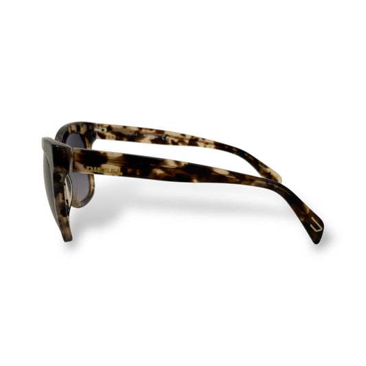 Deisel - DL0101 Brown Tortoise Frame with Black Lens Sunglasses