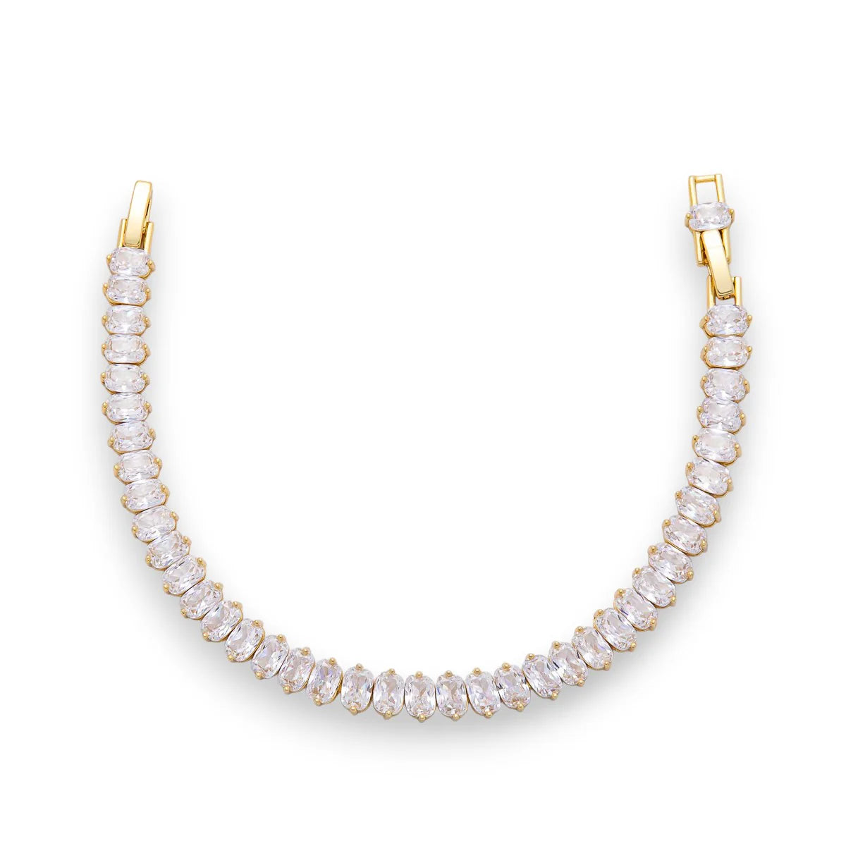 Clear Oval 4.7 MM CZ Tennis Chain Bracelet