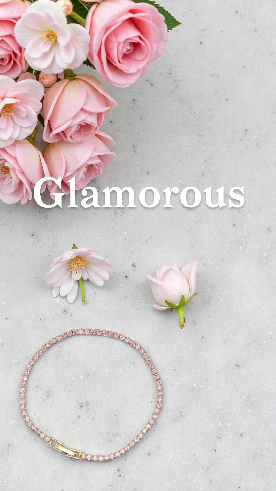 Light Pink CZ Classic Tennis Bracelets