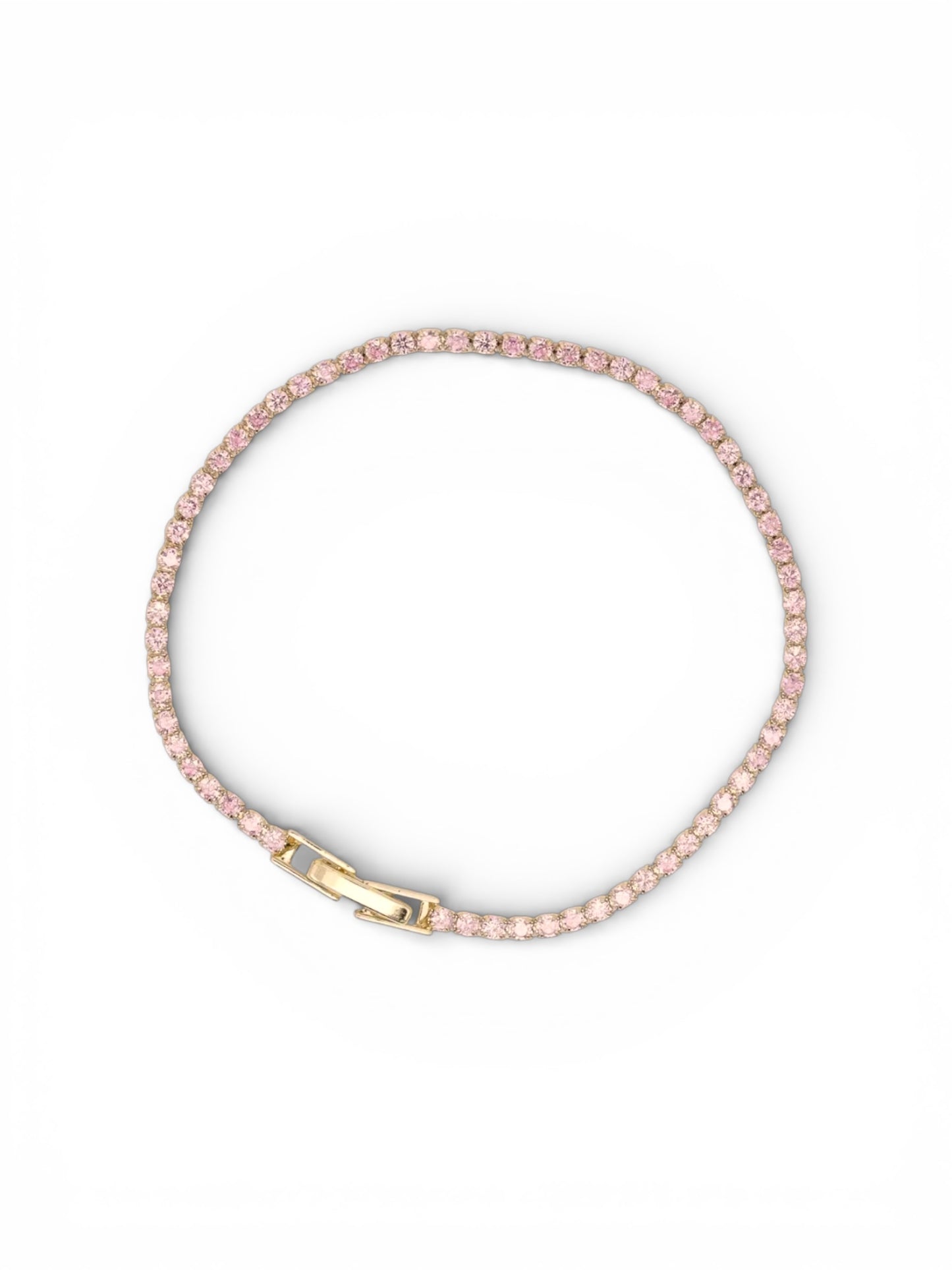 Light Pink CZ Classic Tennis Bracelets