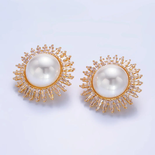 Golden Sunflower Statement Earrings