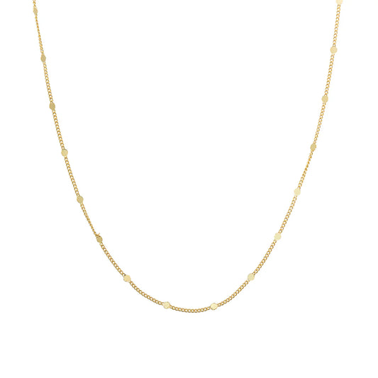 18K Gold Dainty Reflective Choker