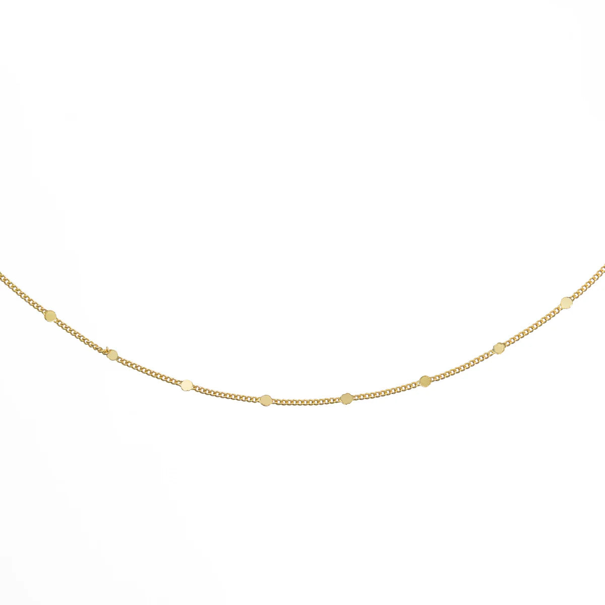 18K Gold Dainty Reflective Choker
