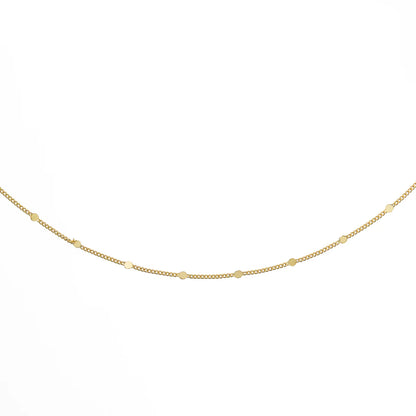 18K Gold Dainty Reflective Choker