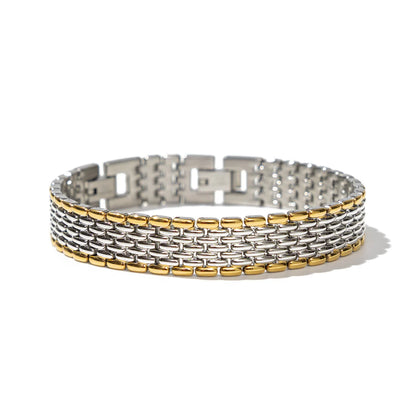 Waterproof Two-Tone Watch Bracelet