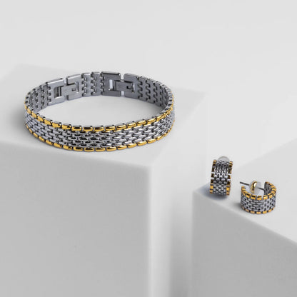 Waterproof Two-Tone Watch Bracelet