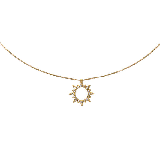 18K Gold Star Shaped Diamond Necklace