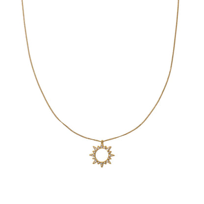 18K Gold Star Shaped Diamond Necklace