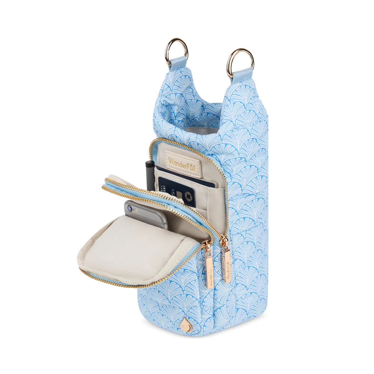 Blue Scallop Print HydroBag