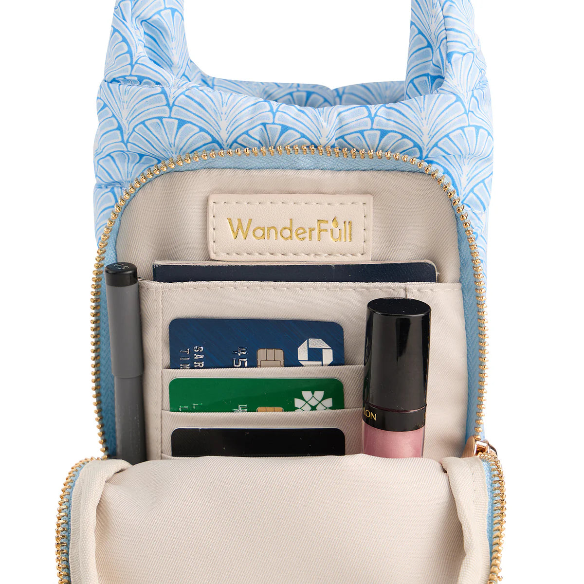 Blue Scallop Print HydroBag