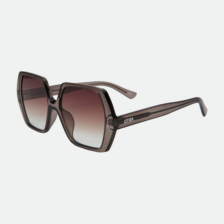 Sunglasses with gradient lenses on a white background