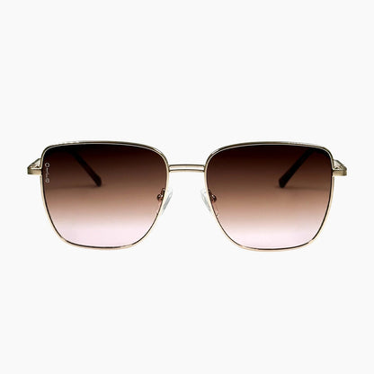 Sunglasses with gradient lenses on a white background