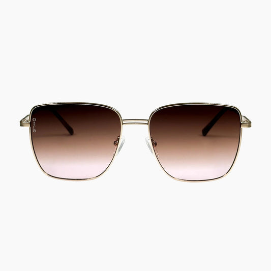Sunglasses with gradient lenses on a white background