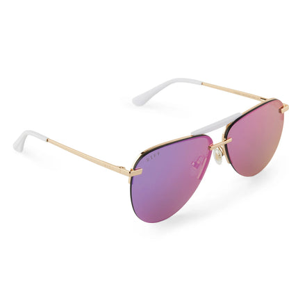 Tahoe - Gold Purple Mirror Sunglasses
